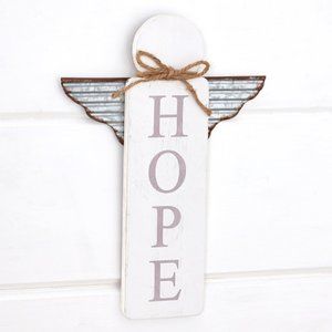 Angel Wood & Metal Wall Art